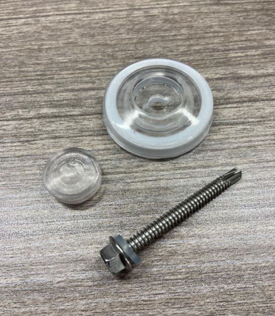 Screws for wood with plastic washer, 25 pcs